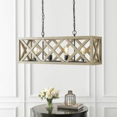 Lattice Frame 4 Bulb Pendant Light