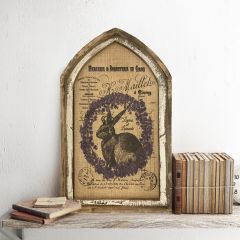 Lavender Wreath Bunny Framed Wall Art