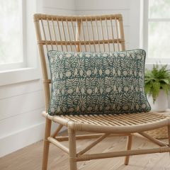 Leaf Block Print Accent Pillow