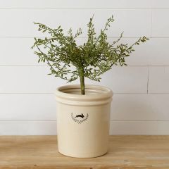 Leaping Bunny Ceramic Crock