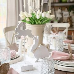 Leaping Bunny On Stand Set of 2