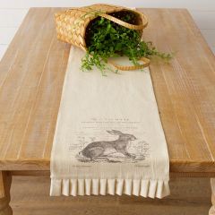 Leaping Rabbit Ruffled Reversible Table Runner
