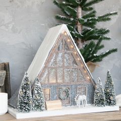 LED A Frame Holiday Cabin 14 Inch