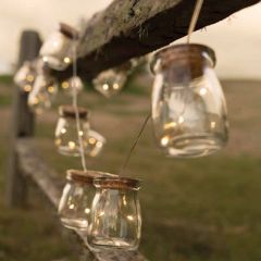 Glass Jar Firefly LED String Lights