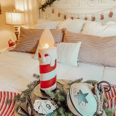 LED Old World Candy Cane Candle 18 Inch