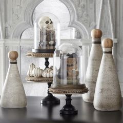 LED Skull Spell Book Decorative Cloche Set of 2