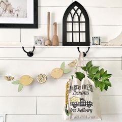 Lemon Slice Decorative Wood Banner