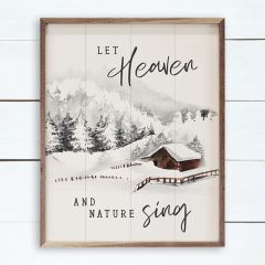 Let Heaven and Nature Sing Cabin White Wall Decor