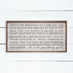 Let It Be Something Good Whitewash Wall Art