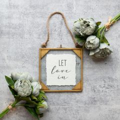 Let Love In Hanging Glass Pane