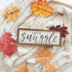 Let's Snuggle White Wall Art