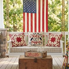 Lets Get Poppin Embroidered Accent Pillow