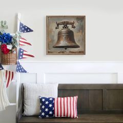 Liberty Bell Square Framed Wall Art