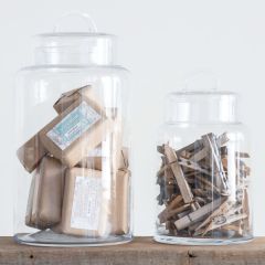 Lidded Glass Canister 13 Inch