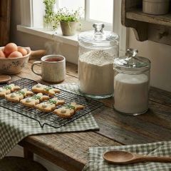 Lidded Glass Round Canister