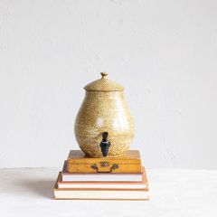 Lidded Stoneware Beverage Dispenser