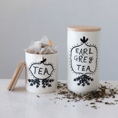 Lidded Stoneware Tea Canister