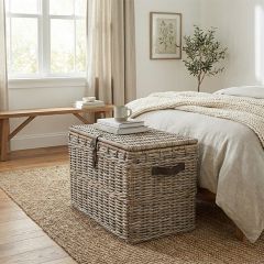 Lidded Storage Basket Trunk