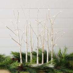 Lighted Birch Tree Branch Centerpiece Display