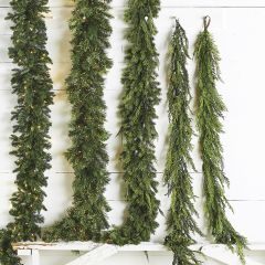 Lighted Cedar And Pine Garland