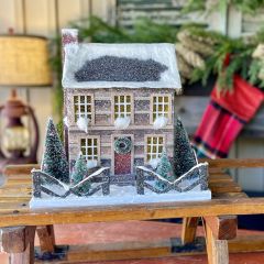 Lighted Christmas Cabin House