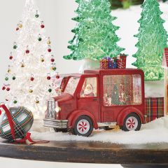 Lighted Christmas Water Globe Truck