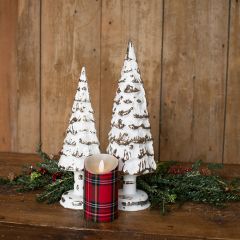 Lighted Glass Decorative Christmas Tree 13 Inch