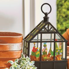 Lighted Glitter Swirl Greenhouse