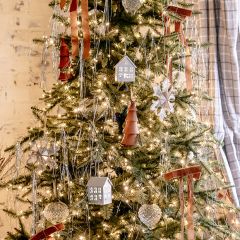 Lighted House Ornament Set of 2