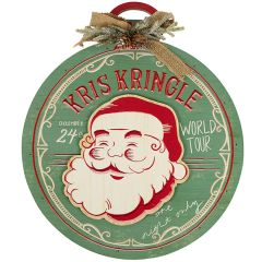 Lighted Kris Kringle Wall Decor
