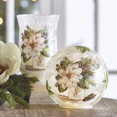 Lighted Magnolia Globe
