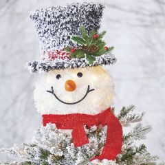 Lighted Snowman Head Tree Topper