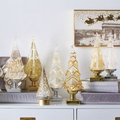 Lighted Swirling Glitter Tree Collection