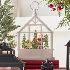 Lighted Water Santa Greenhouse