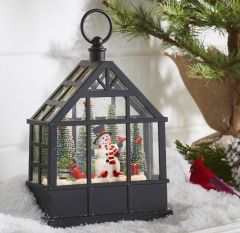 Lighted Water Snowman Greenhouse