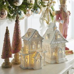 Lighted White House with Pearls