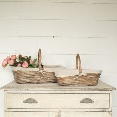 Lined Single Handle Basket Set of 2