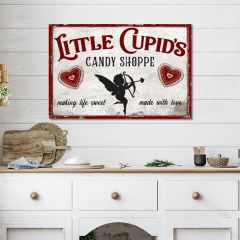 Little Cupid's Candy Shoppe Canvas Wall Art