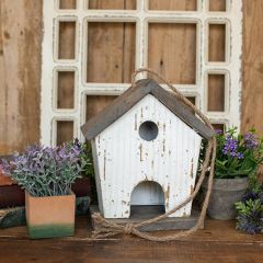 Little White Cottage Birdhouse