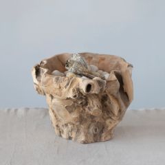 Live Edge Teak Display Bowl