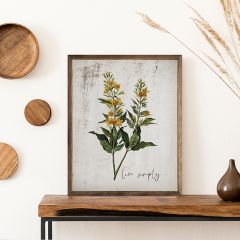 Live Simply Floral Wall Art
