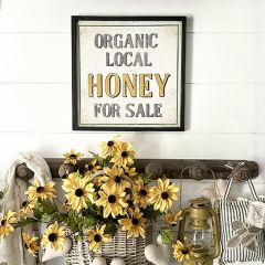 Local Honey For Sale Wood Wall Art