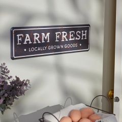 Locally Grown Farm Fresh Metal Wall Sign