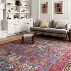 Loloi Loren Blue/Red Area Rug
