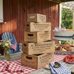 London Market Wood Crate Set of 5