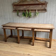 Long Primitive Wood Console Table