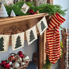 Long Red and White Christmas Stocking