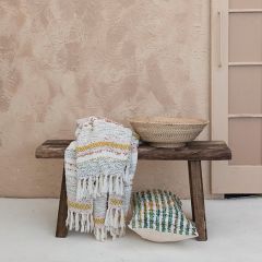 Long Rustic Reclaimed Wood Bench