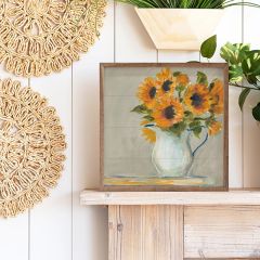 Lotties Sunflowers By Sue Schlabach Framed Wall Art