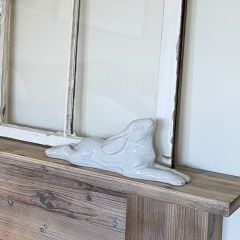 Lounging Stoneware Rabbit